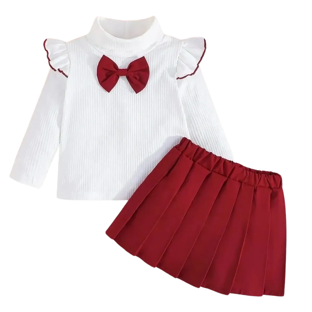 Beautiful Baby Girls Long Sleeve Shirt & Skirt Set