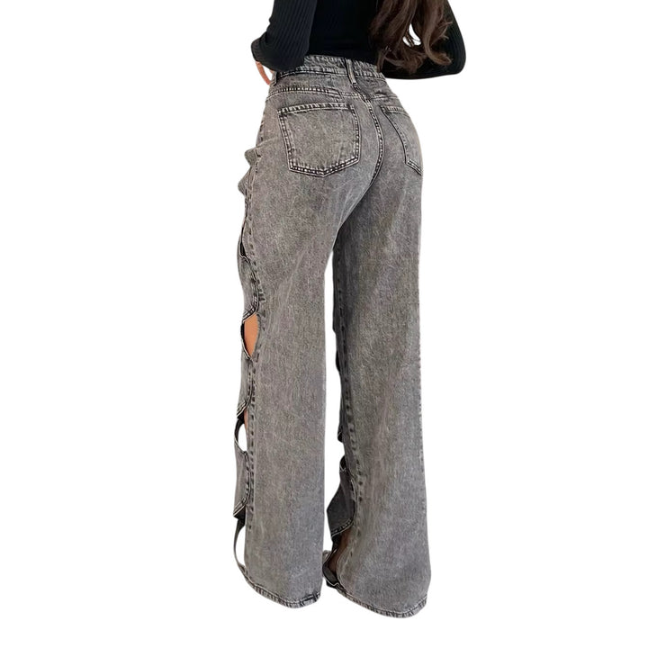 Cut Out Loose Jeans