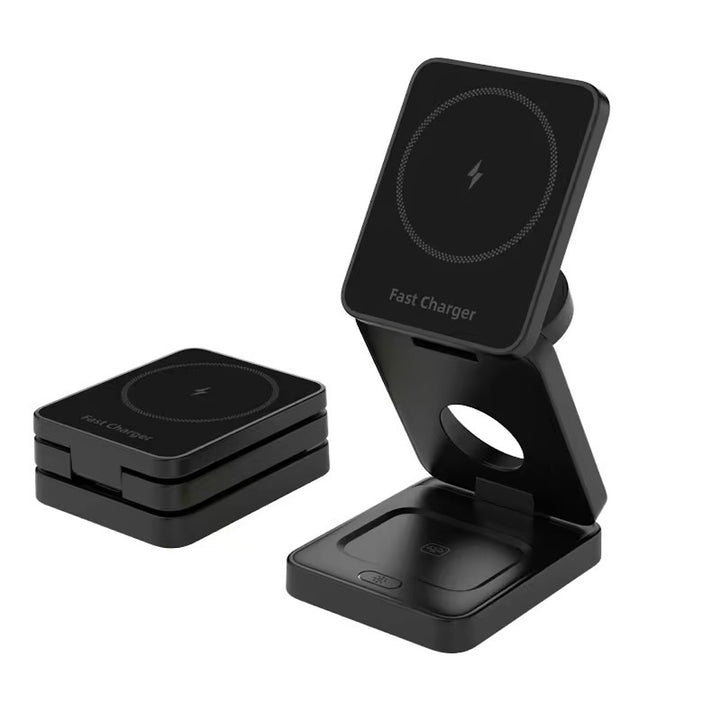 Magnetic Foldable 3 in 1 iPhone iPod iWatch Charger