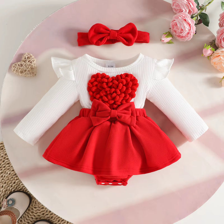 Floral Climbing Long Sleeve Outfits Cotton Baby sets