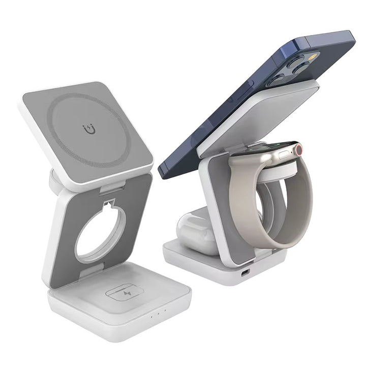 Magnetic Foldable 3 in 1 iPhone iPod iWatch Charger