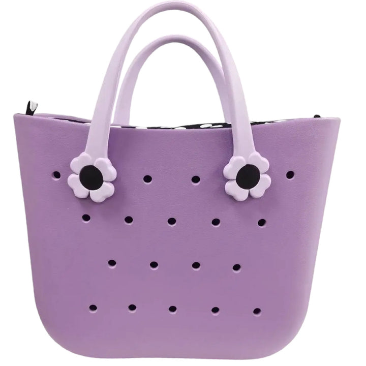 Custom Durable Silicone Waterproof Beach Tote Hand/Shoulder Bag with Inner bag & Sunflower hand
