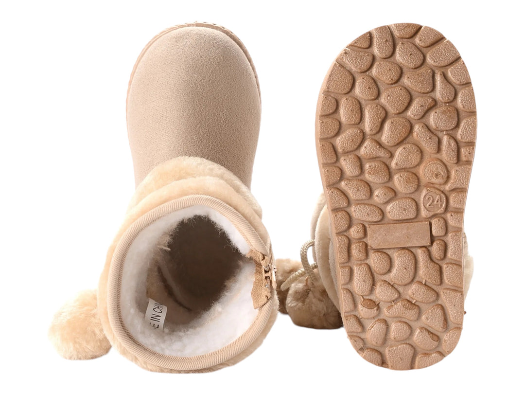 Warm Kids Girls Cotton Boots