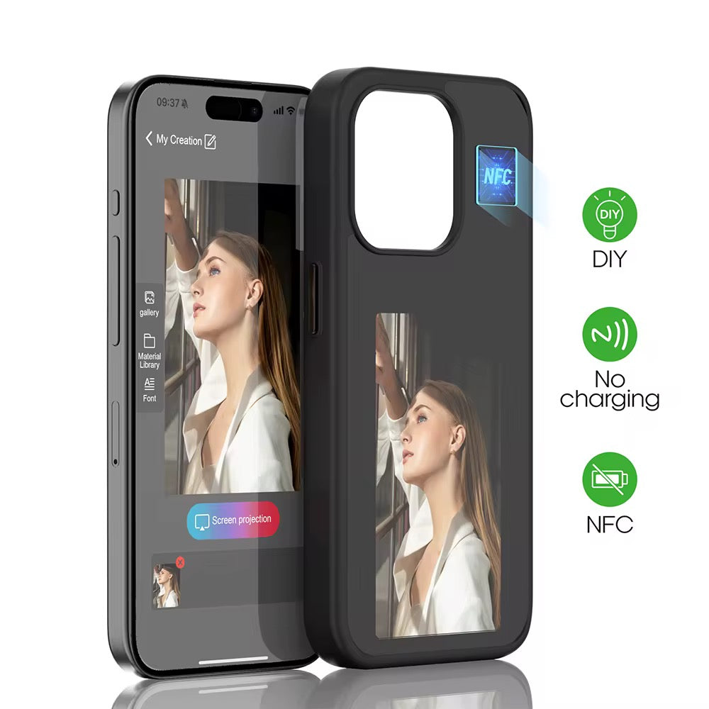 NFC Smart E Ink Screen Display Mobile iPhone 16 Pro Max Case