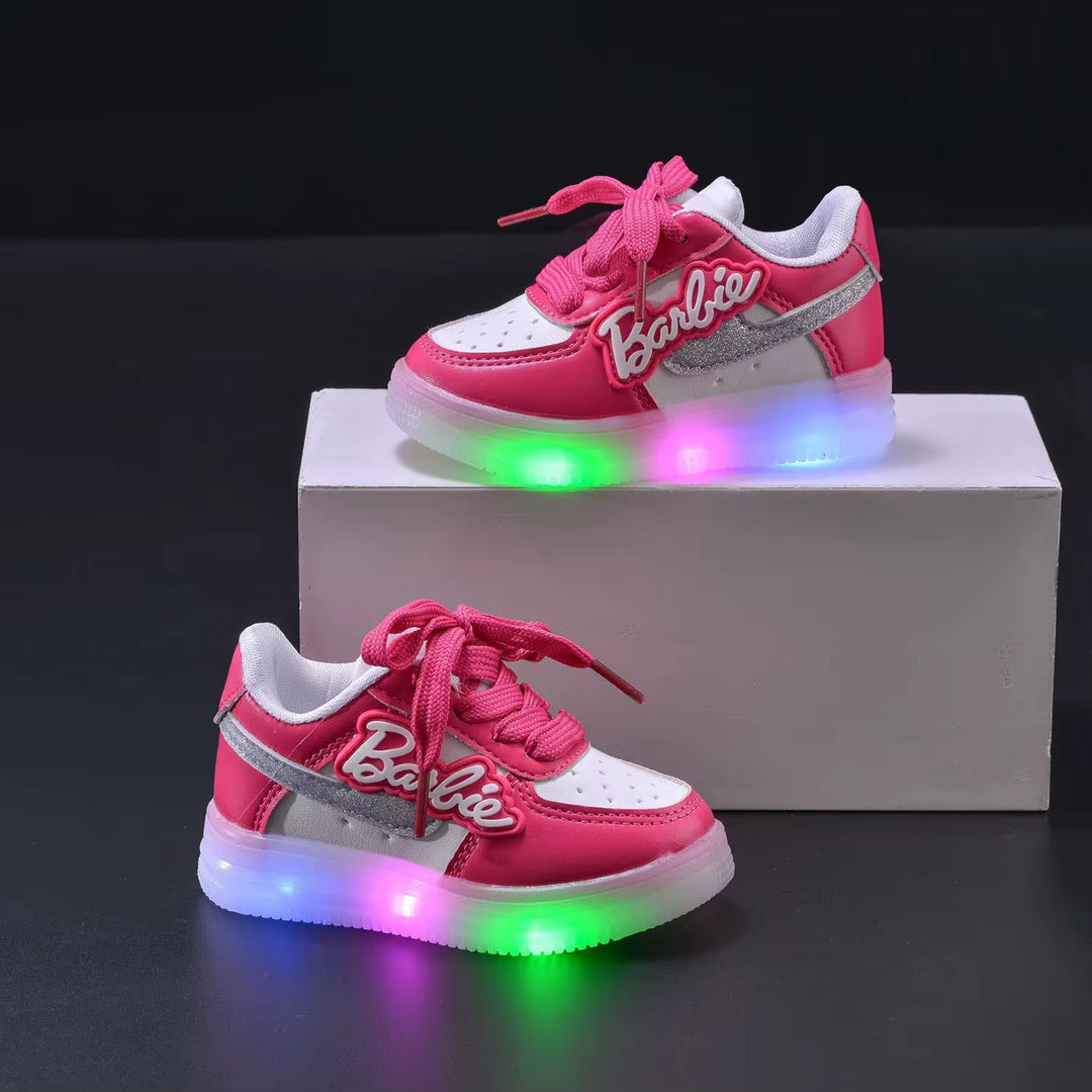 Girls Soft Sole Light Up Sneakers
