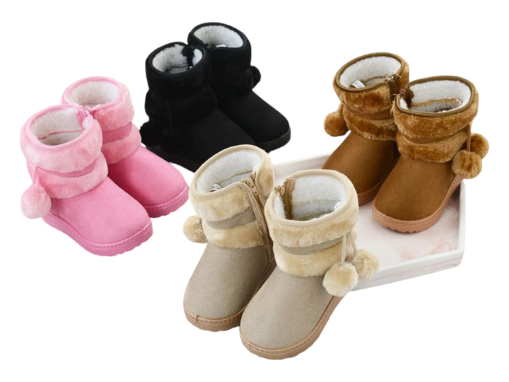 Warm Kids Girls Cotton Boots