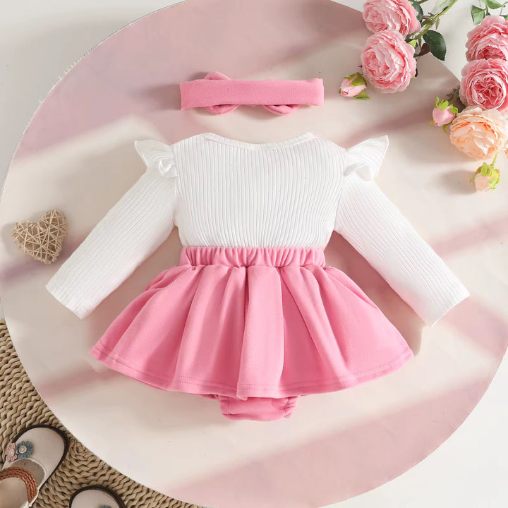 Floral Climbing Long Sleeve Outfits Cotton Baby sets