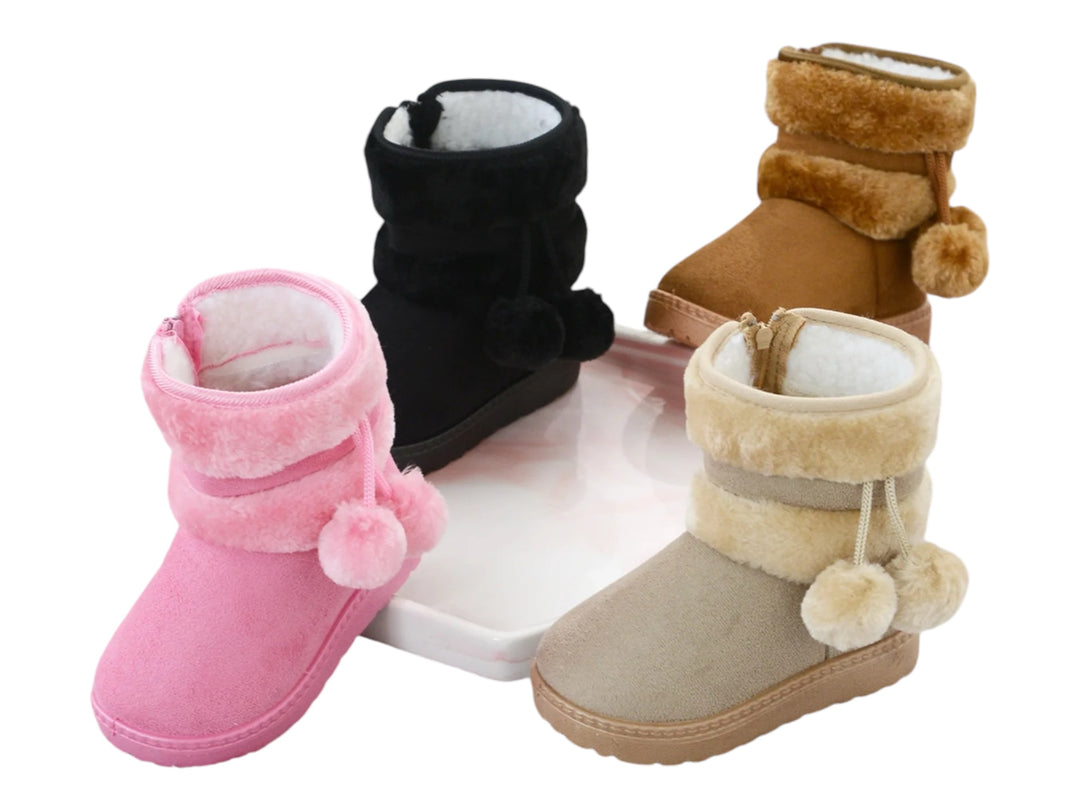 Warm Kids Girls Cotton Boots