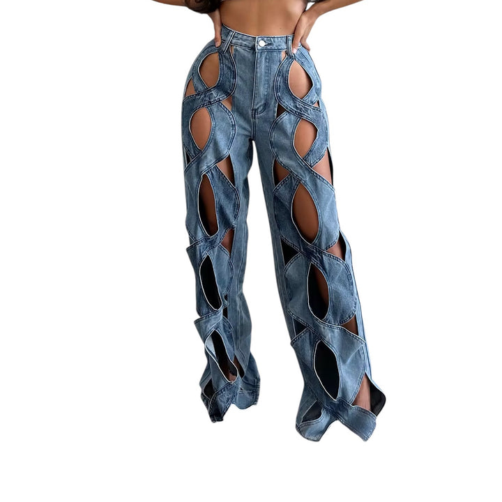 Cut Out Loose Jeans