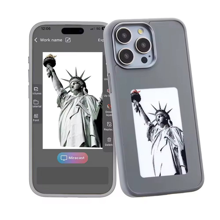 NFC Smart E Ink Screen Display Mobile iPhone 16 Pro Max Case