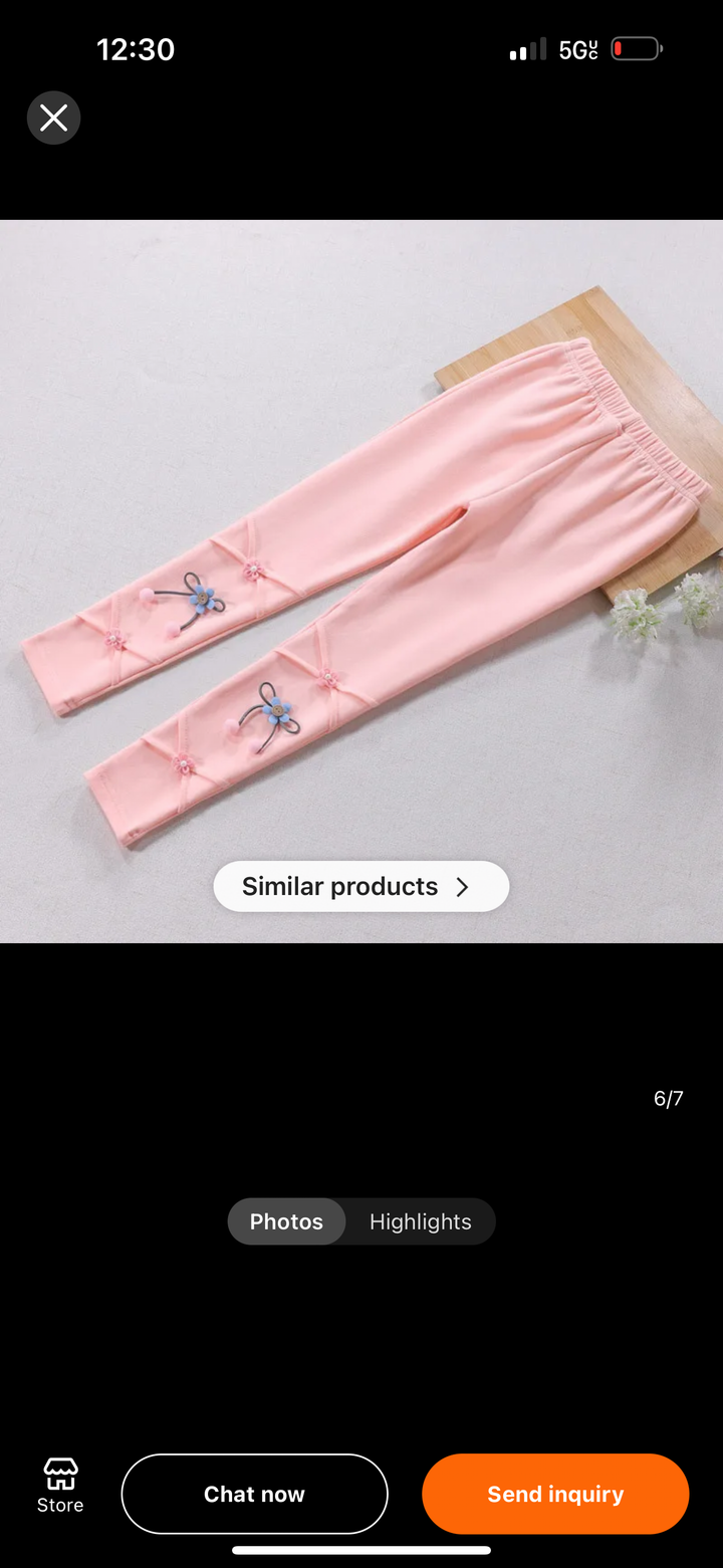 Kids Girls Warm Knit Trousers Leggings Pants