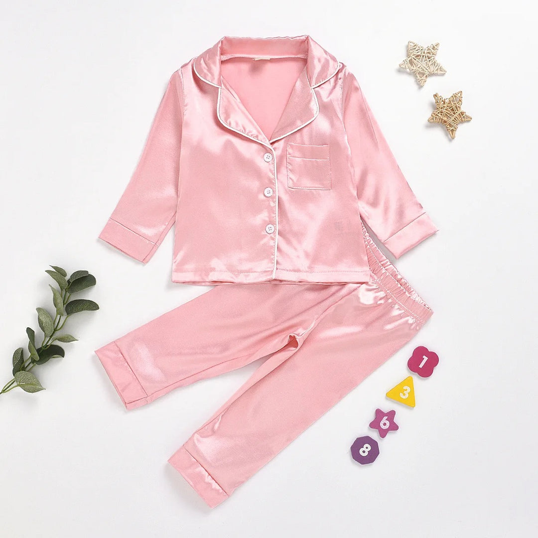 Winter Long Sleeve Kicks Satin Pijamas