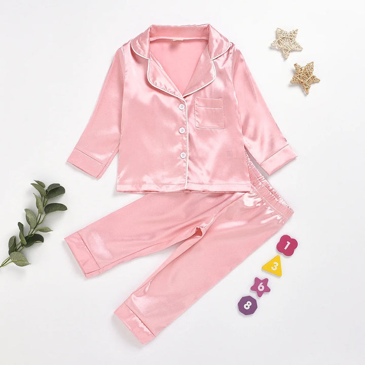 Winter Long Sleeve Kicks Satin Pijamas