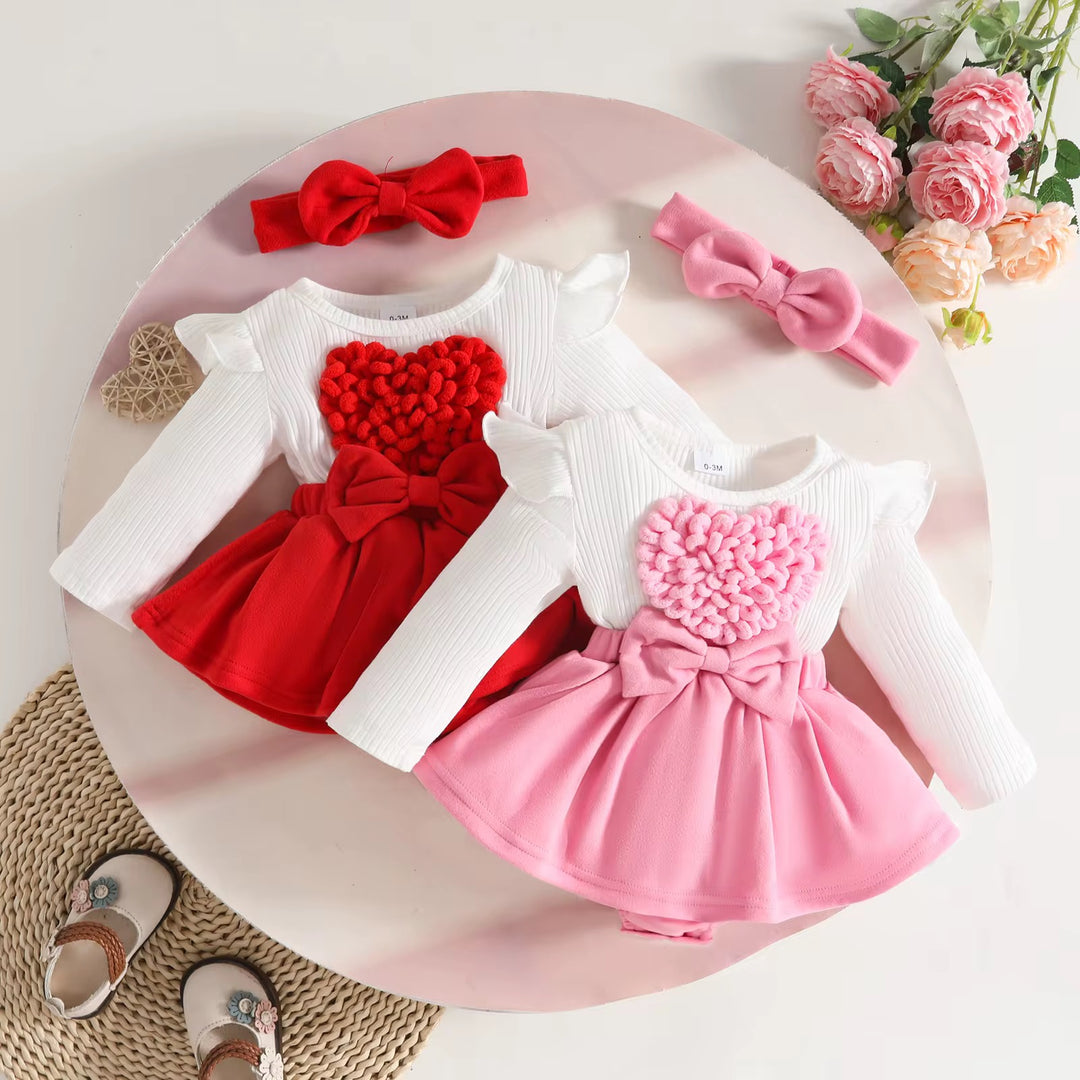 Floral Climbing Long Sleeve Outfits Cotton Baby sets