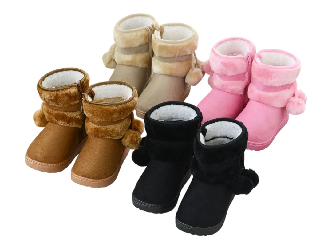 Warm Kids Girls Cotton Boots