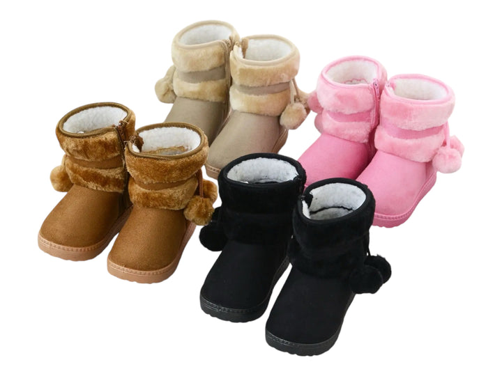 Warm Kids Girls Cotton Boots