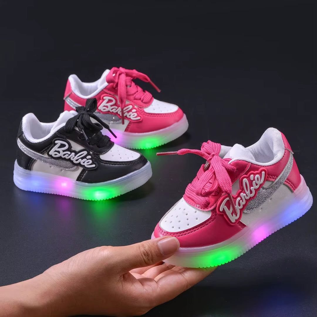 Girls Soft Sole Light Up Sneakers
