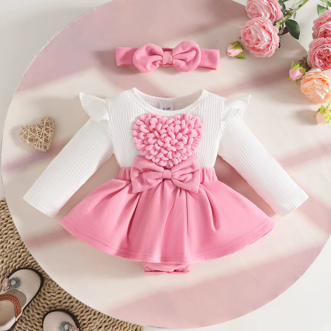 Floral Climbing Long Sleeve Outfits Cotton Baby sets