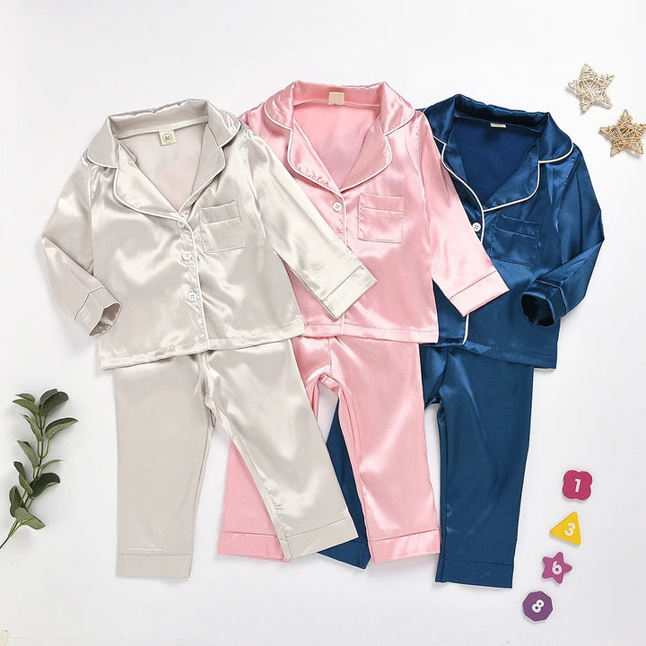 Winter Long Sleeve Kicks Satin Pijamas