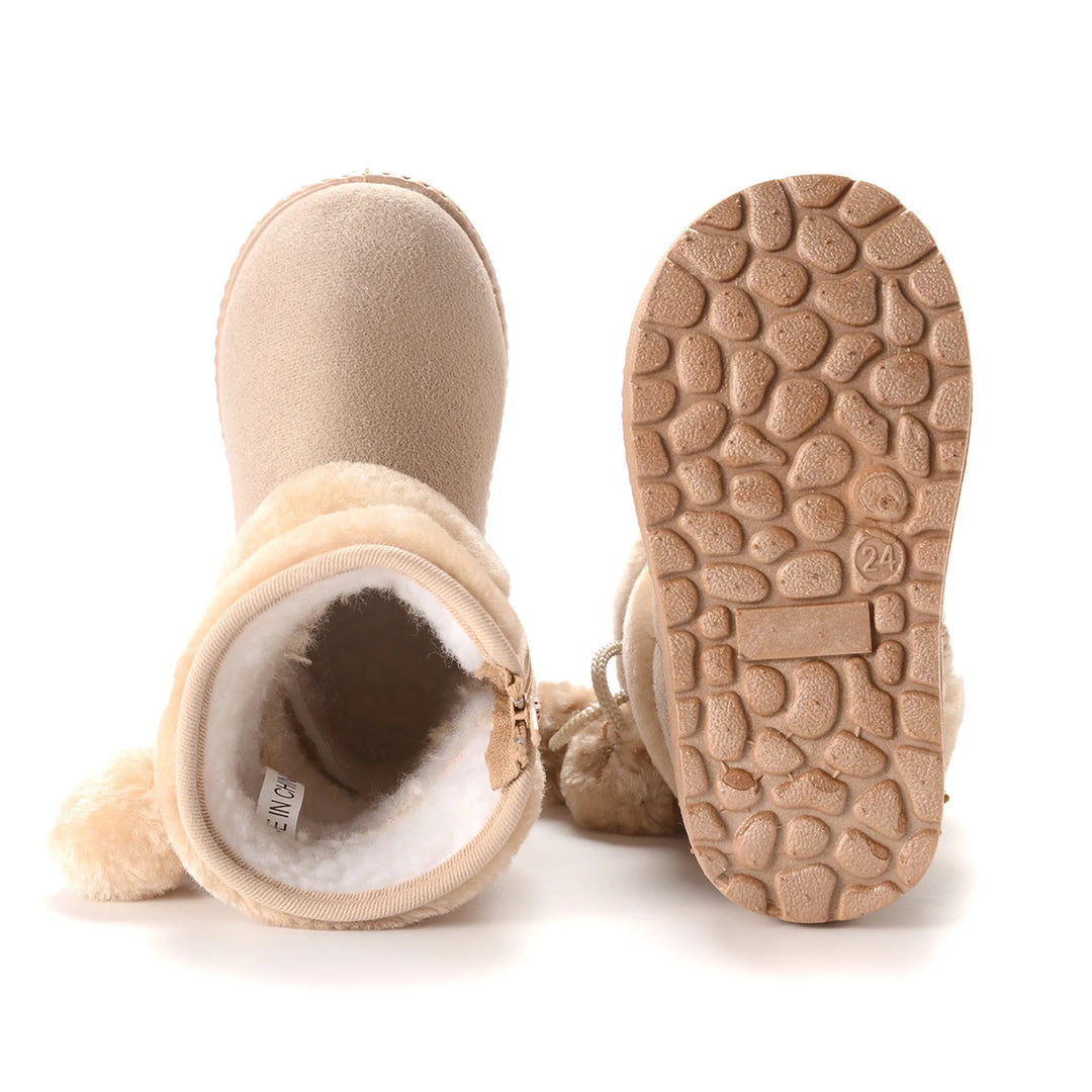 Warm Kids Girls Cotton Boots