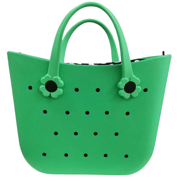 Custom Durable Silicone Waterproof Beach Tote Hand/Shoulder Bag with Inner bag & Sunflower hand