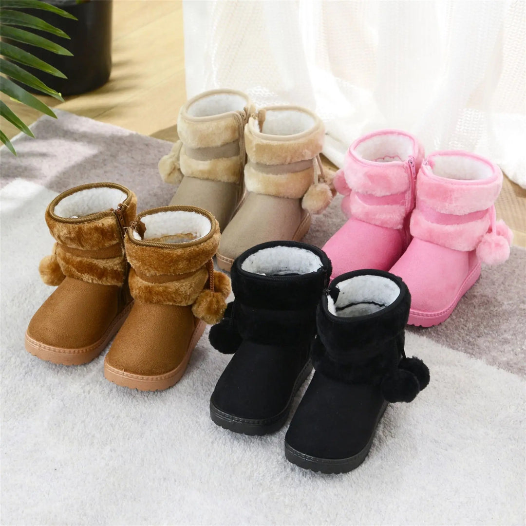 Warm Kids Girls Cotton Boots