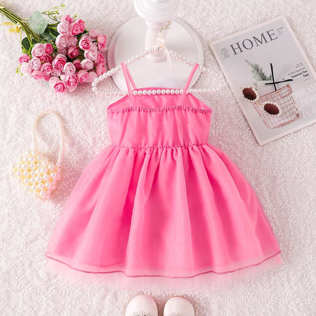 Floral Mesh Girls Dress