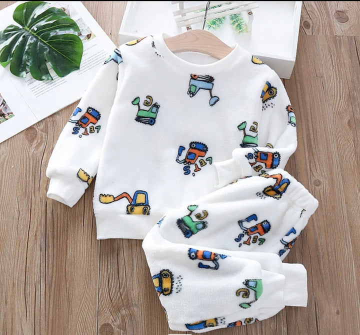 Baby Flannel Children Sleepwear Sets