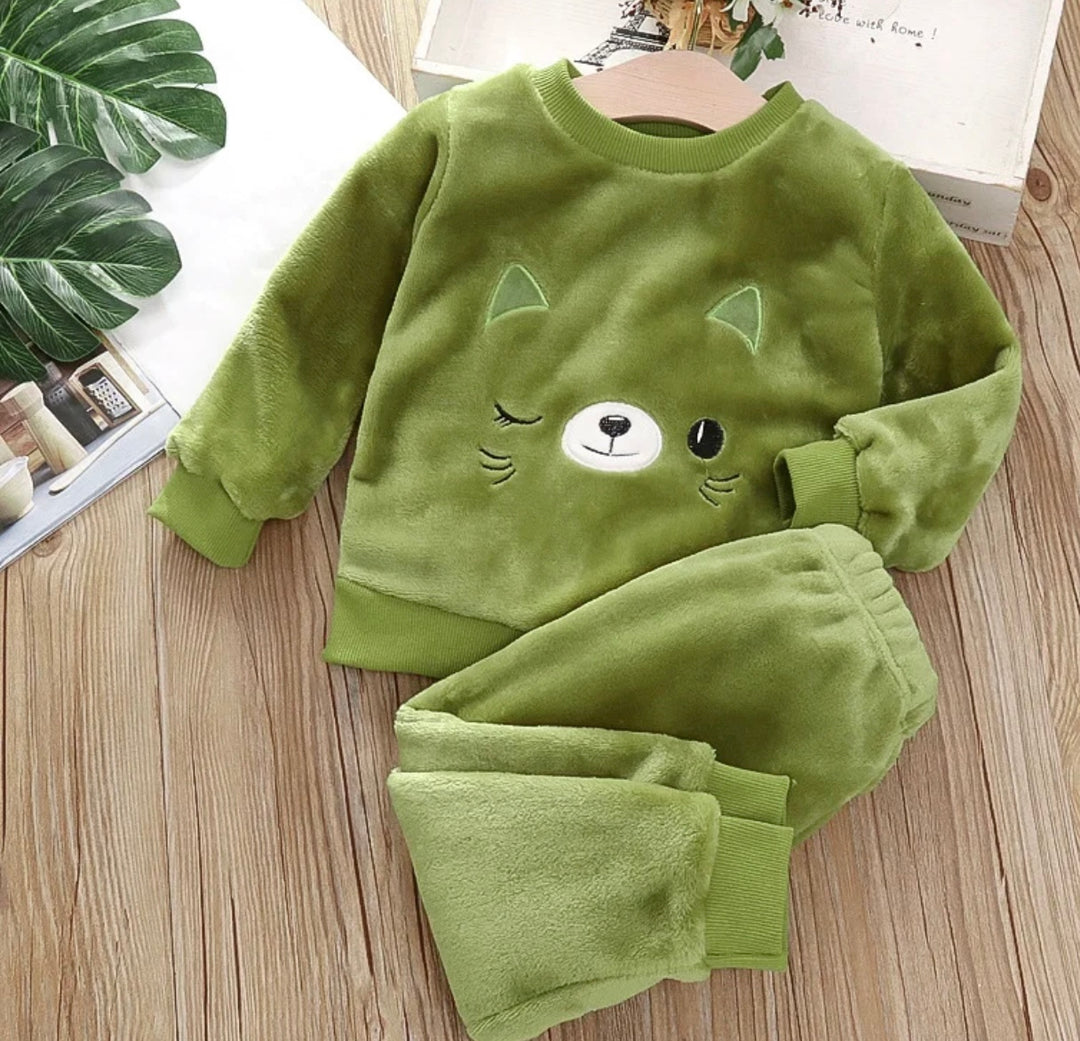 Baby Flannel Children Sleepwear Sets