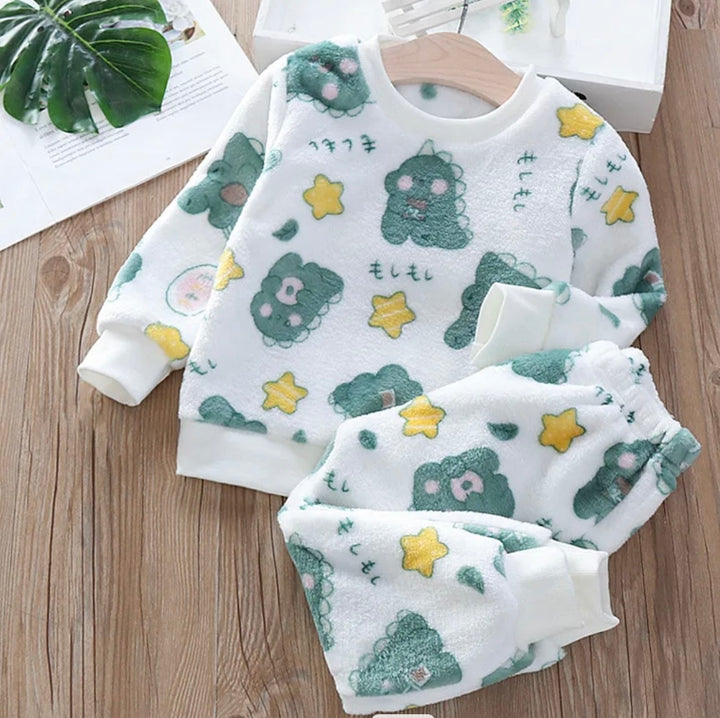 Baby Flannel Children Sleepwear Sets