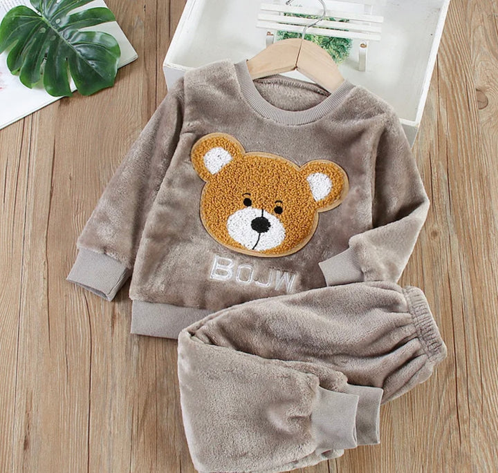 Baby Flannel Children Sleepwear Sets