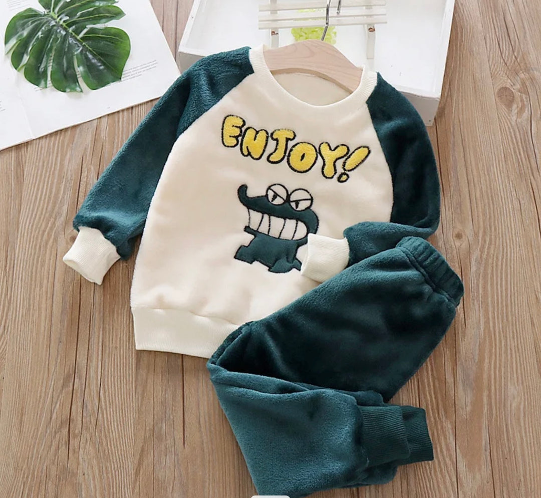 Baby Flannel Children Sleepwear Sets