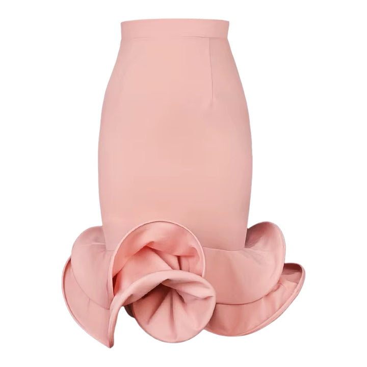 Flare Ruffles Mermaid Pencil Skirt Women