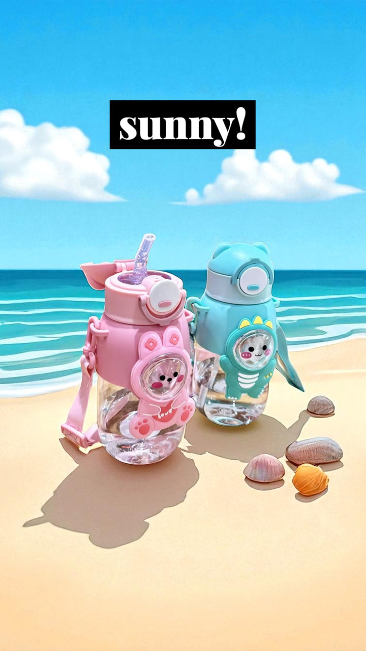Kids Cartoon Plastic Water Bottle