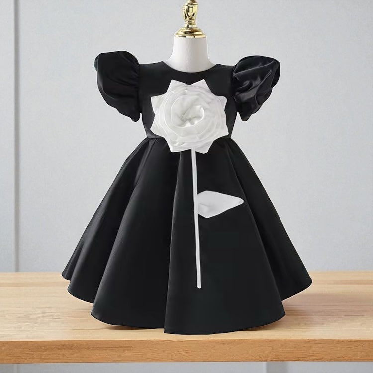 Floral O-neck Party Dress for baby girls