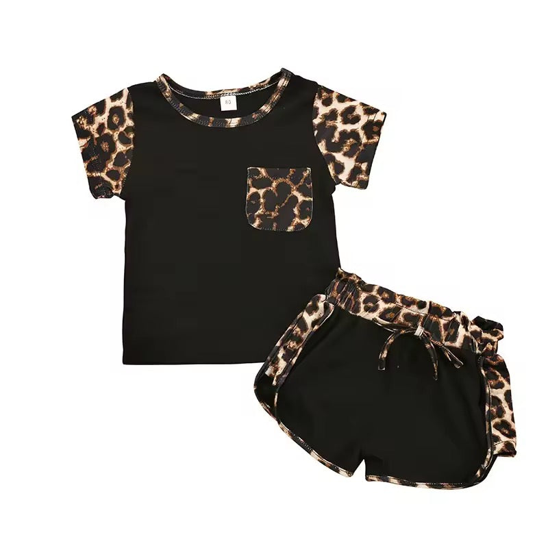 Flying Sleeve Embroidery Casual Girls Clothing Sets Kids