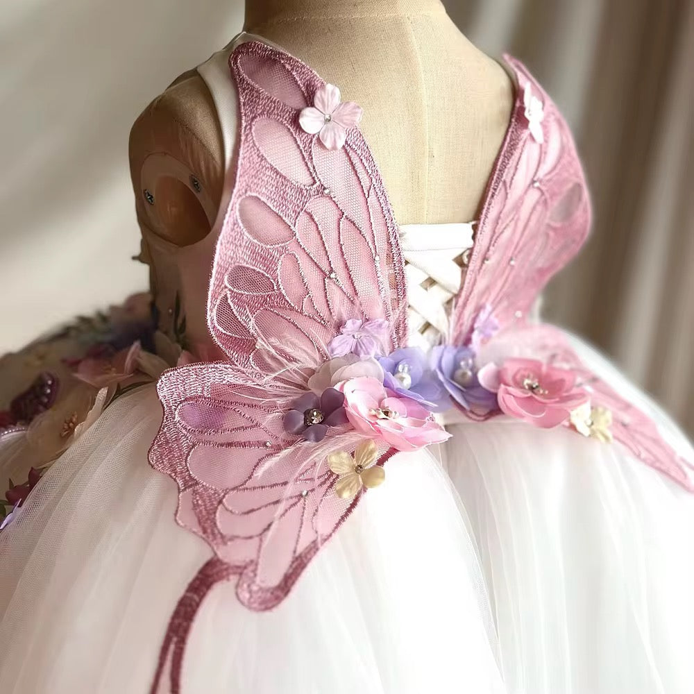 Handmade Floral Embellishments Princess Dress