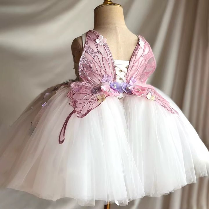 Handmade Floral Embellishments Princess Dress