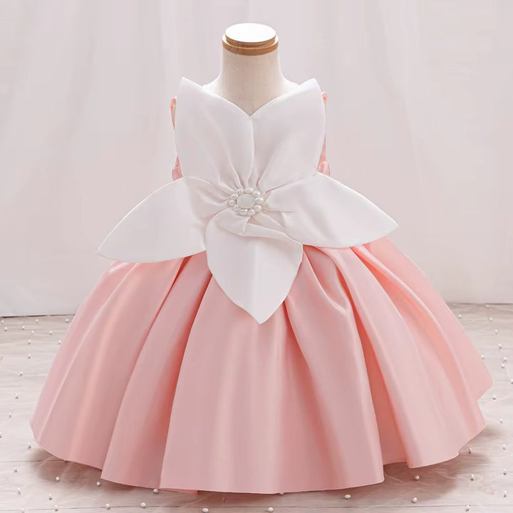 Floral Appliqué Princess Dress