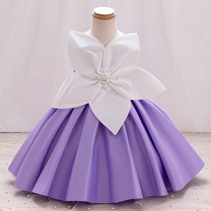 Floral Appliqué Princess Dress