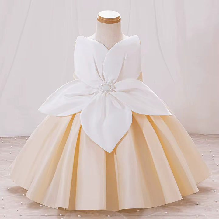 Floral Appliqué Princess Dress