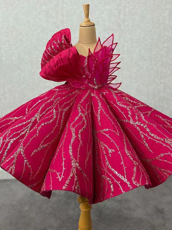 Magenta Asymmetric Princess Dress