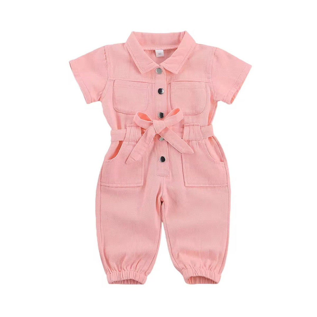 Kid Solid Color Jumpsuit