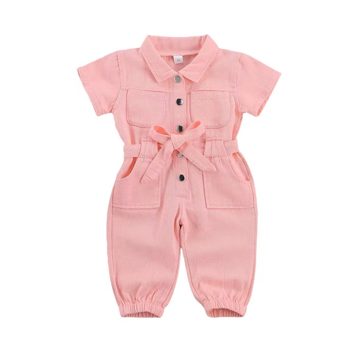 Kid Solid Color Jumpsuit