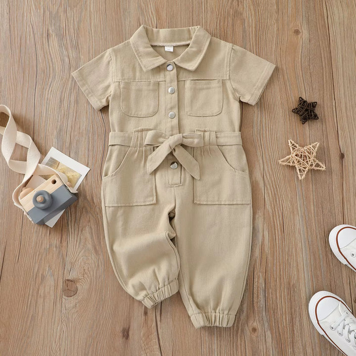 Kid Solid Color Jumpsuit