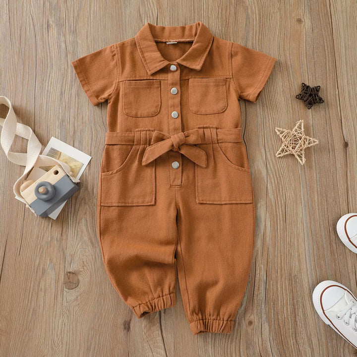 Kid Solid Color Jumpsuit