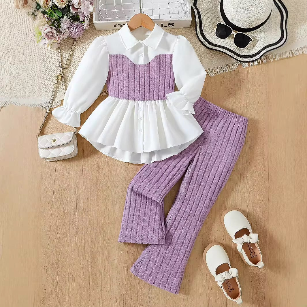 Knitted Cardigan Flare Sets