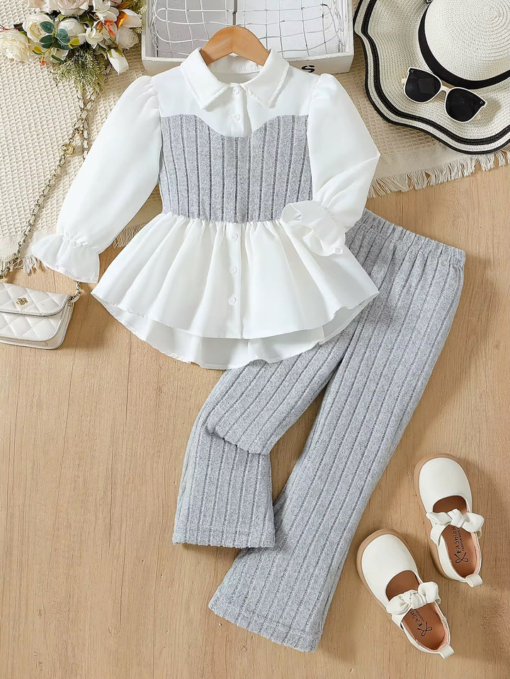 Knitted Cardigan Flare Sets