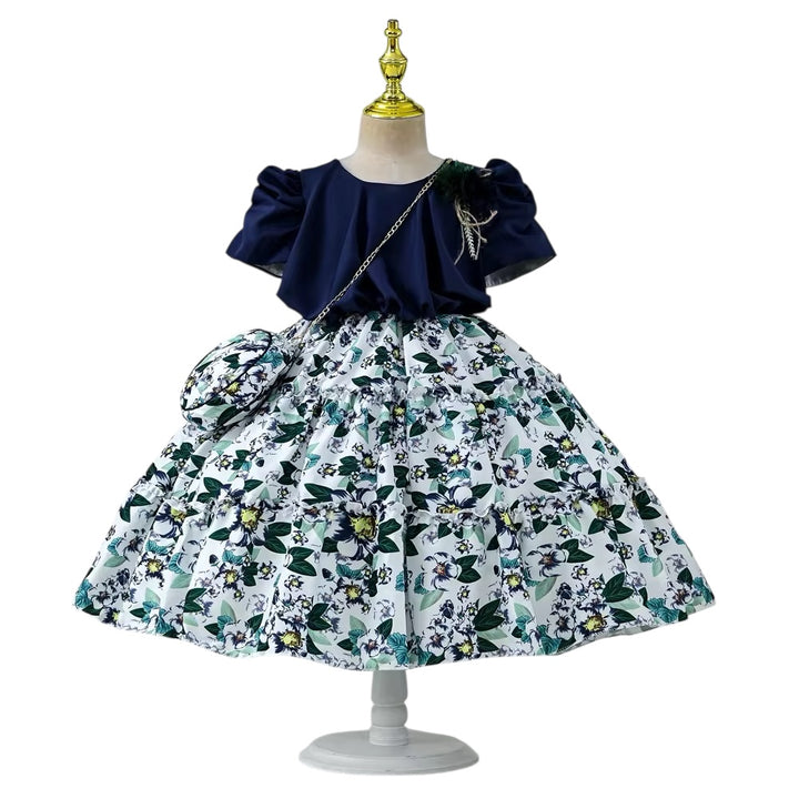 Rétro Flower Princess Dress