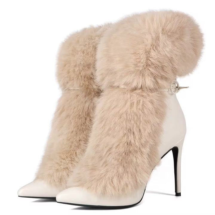 Stilettos Thin Fluffy Furry Heel Boots